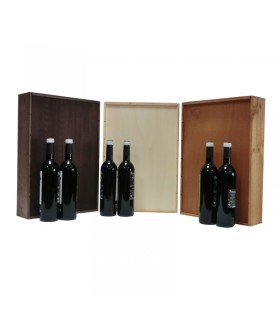 Caja de madera para seis botellas de vino