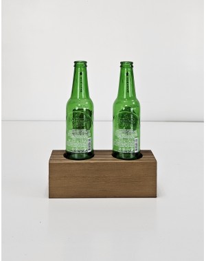 Expositor de madera para cervezas artesanales