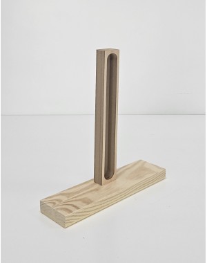 Letra I con peana decorativa en madera personalizable