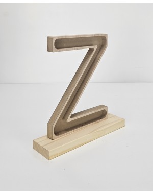 Letra Z con peana decorativa en madera personalizable