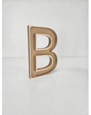 Letra B de madera
