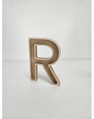 Letra R de madera