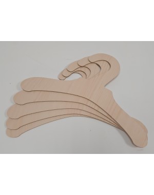 Perchas de MDF Personalizables 3mm Color Pino , lotes de 100 Unidades , ideales para Ropa de Bebés y publicidad