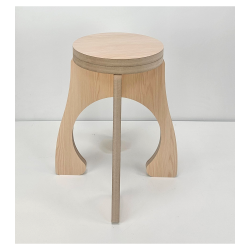 Taburete Madera Diseño Orgánico Outlet | Estuches Plamar