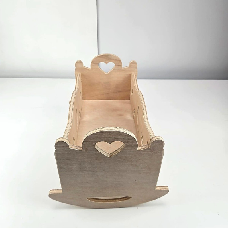 Cuna Balancín Madera para Muñecas Outlet ·  | Estuches Plamar