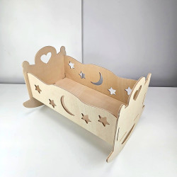 Cuna Balancín Madera para Muñecas Outlet ·  | Estuches Plamar