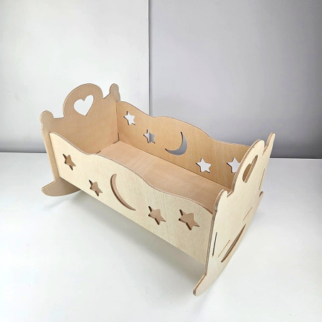 Cuna Balancín Madera para Muñecas Outlet ·  | Estuches Plamar