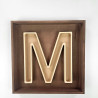 Caja Marco de Madera con Colgador · Para Letra Inicial Decorativa