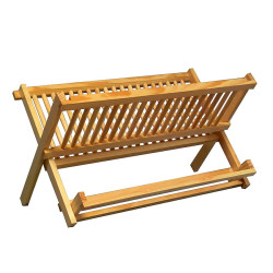 Escurreplatos Plegable Madera Pino 20 Platos · Outlet 15€ | Estuches Plamar