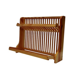 Escurreplatos de Pared Madera de Pino · 18 Platos · Outlet con Tara