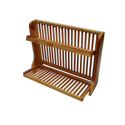 Escurreplatos de Pared Madera de Pino · 18 Platos · Outlet con Tara