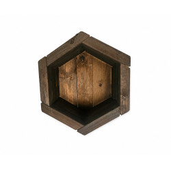 Jardinera Hexagonal  Madera Nogal 50x50 y 40x40
