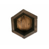 Jardinera Hexagonal  Madera Nogal 50x50 y 40x40