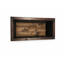 Jardinera Rectangular Madera Nogal 80x40x35 cm