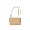 Cesta de Madera con Asa de Mimbre