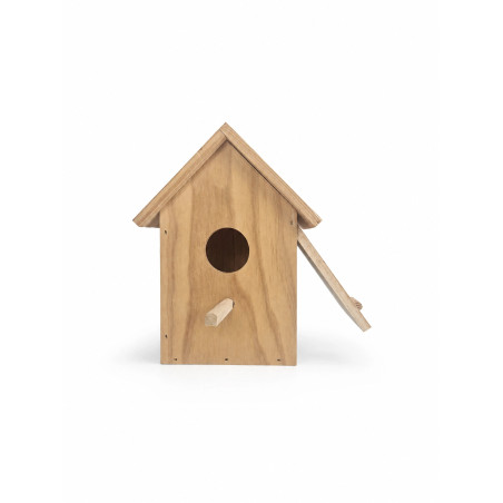 Casita de madera para pájaros con colgador