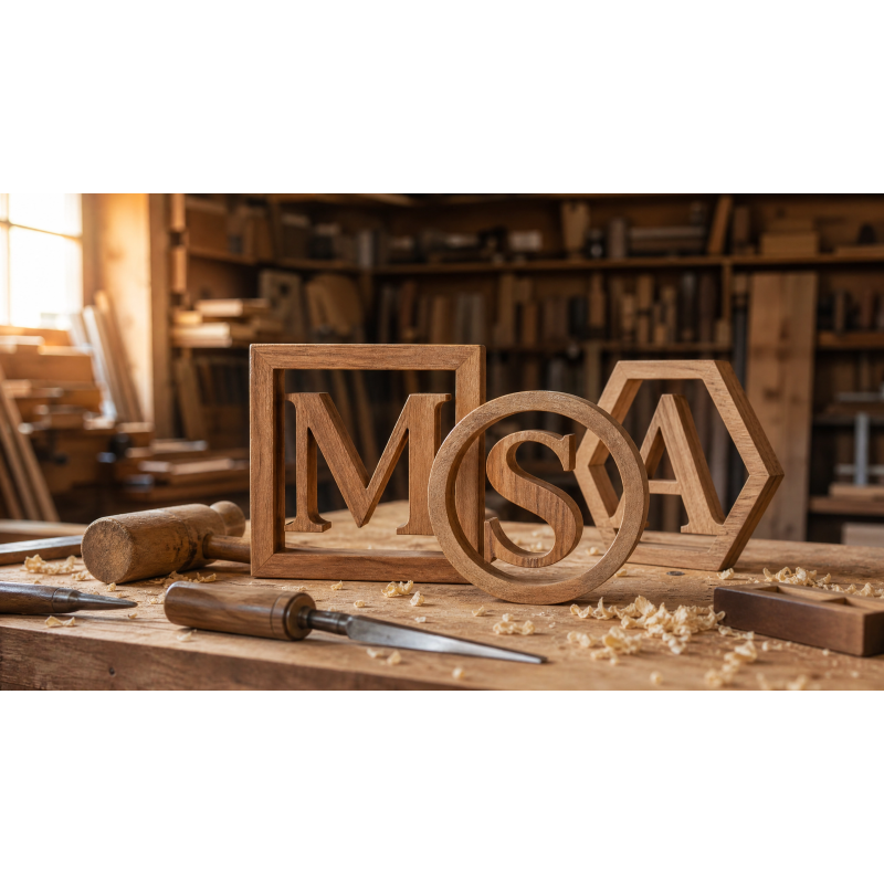 Marco con Inicial de Madera 28 cm | Estuches Plamar